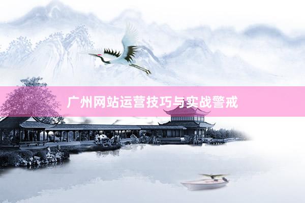广州网站运营技巧与实战警戒